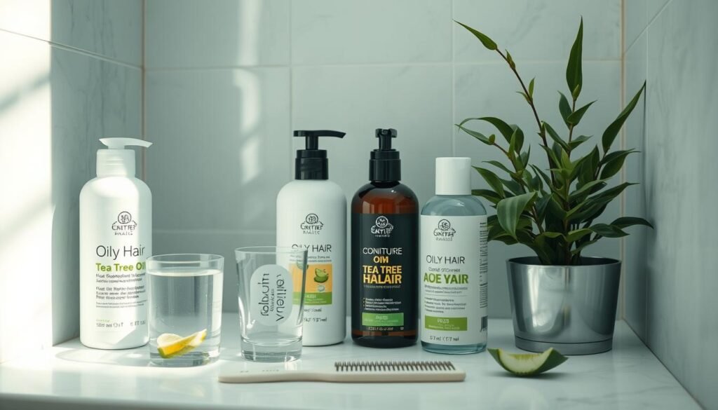 Oily hair care routine