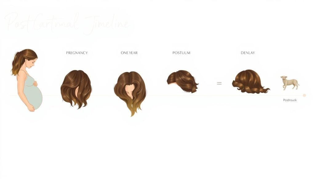 Postpartum hair loss timeline