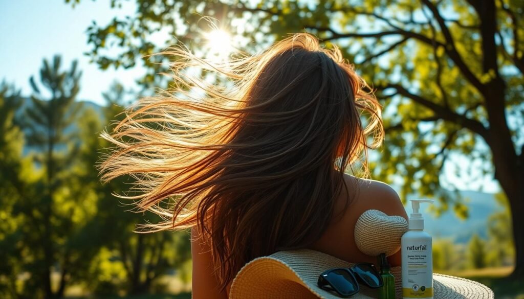 Protecting hair from environmental damage
