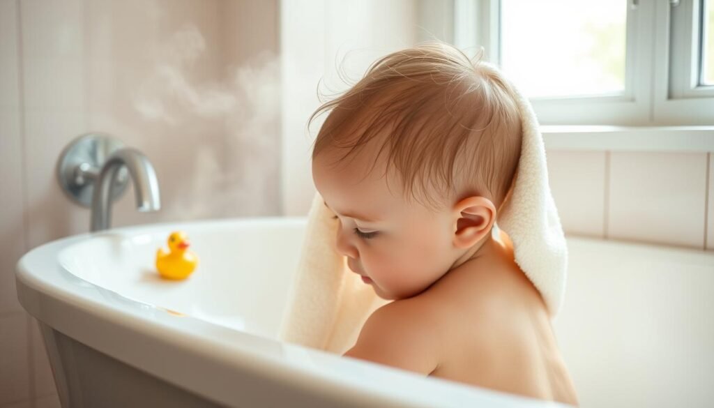drying baby hair