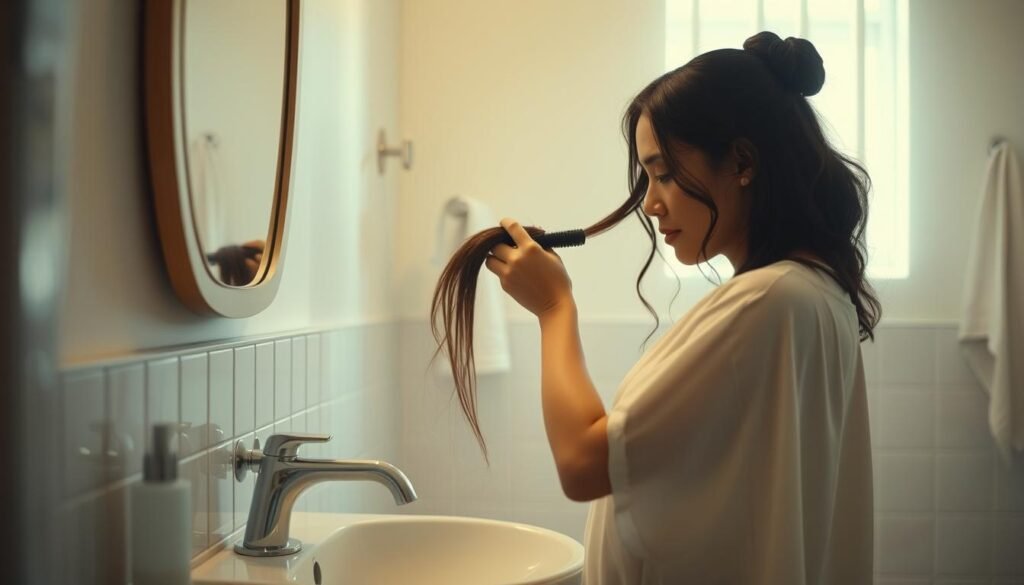 onset of postpartum hair loss