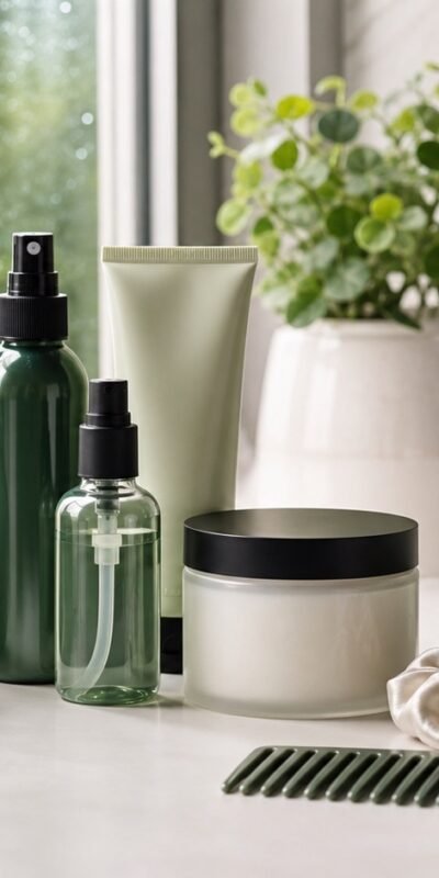 Unbranded anti-humidity hair products with microfiber towel and styling tools