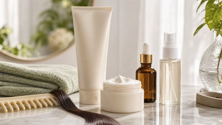 Leave-in conditioner, hair mask, and serum for dry frizzy hair
